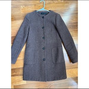 Zara Brown Button Wool Coat